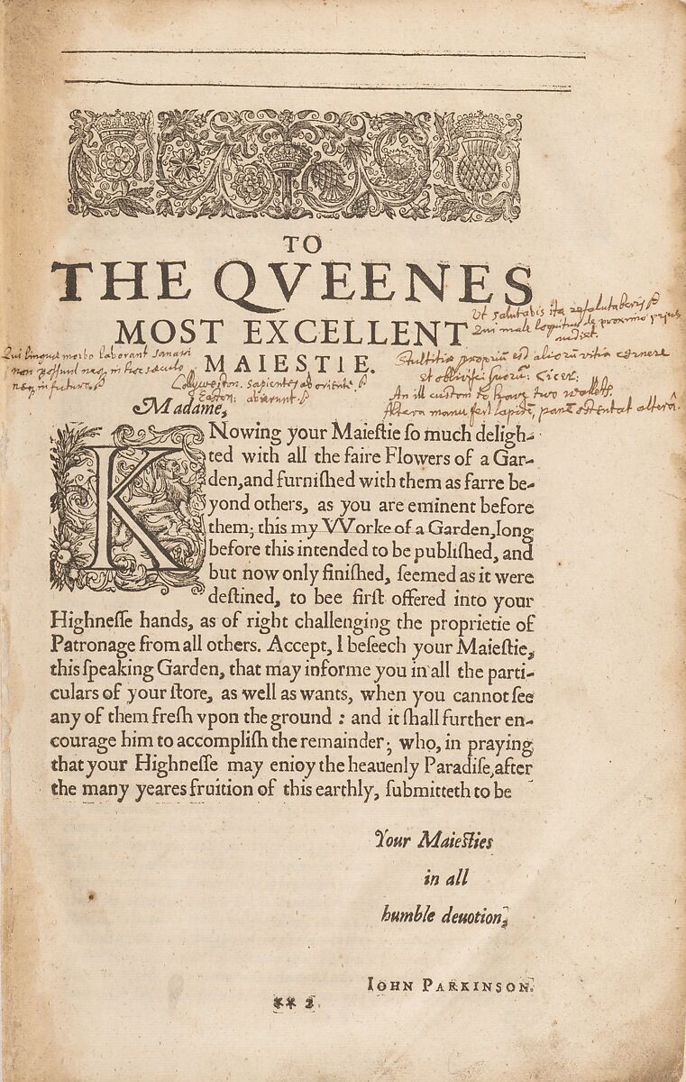 Paradisi in Sole. Paradisus Terrestris, John Parkinson (British, 1567–1650), Illustrations: woodcut