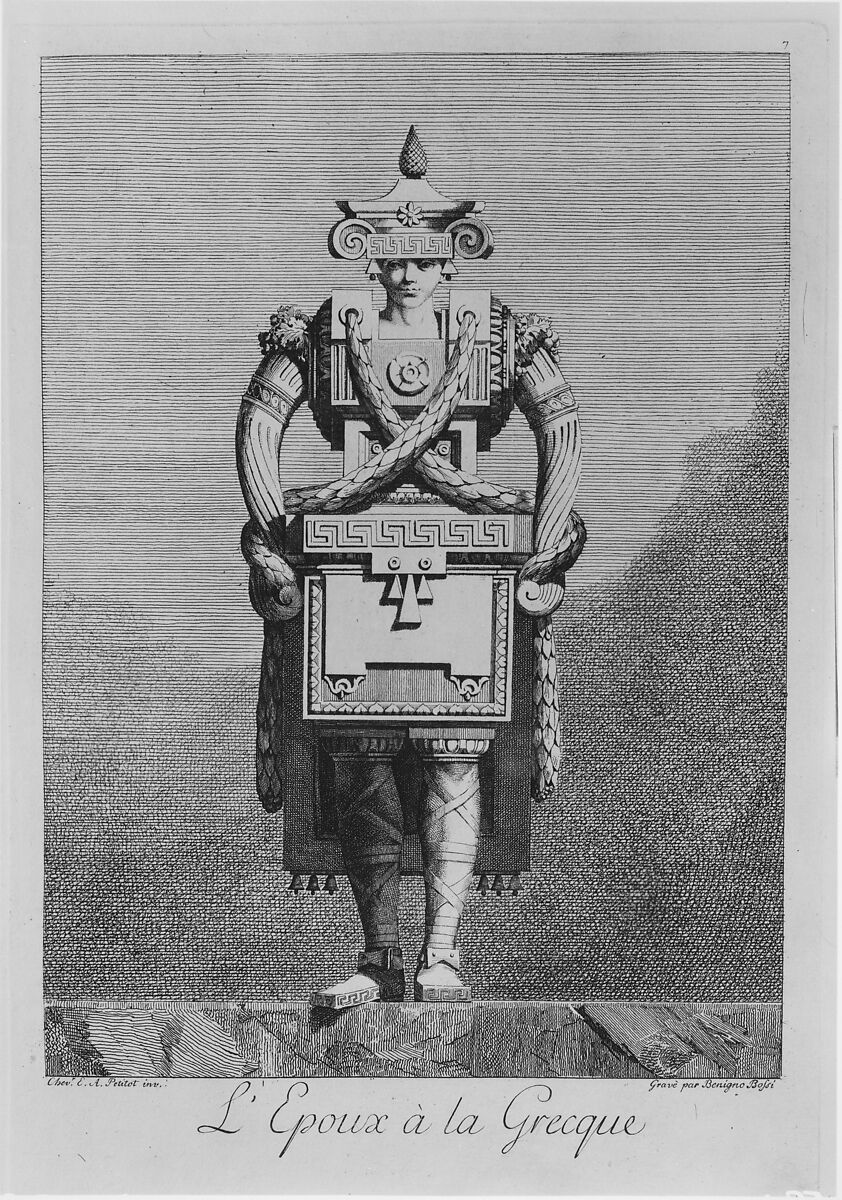 Mascarade à la Grecque; Suite des Vases; and [Cheminées], Ennemond Alexandre Petitot (French, Lyons 1727–1801 Parma), Etching