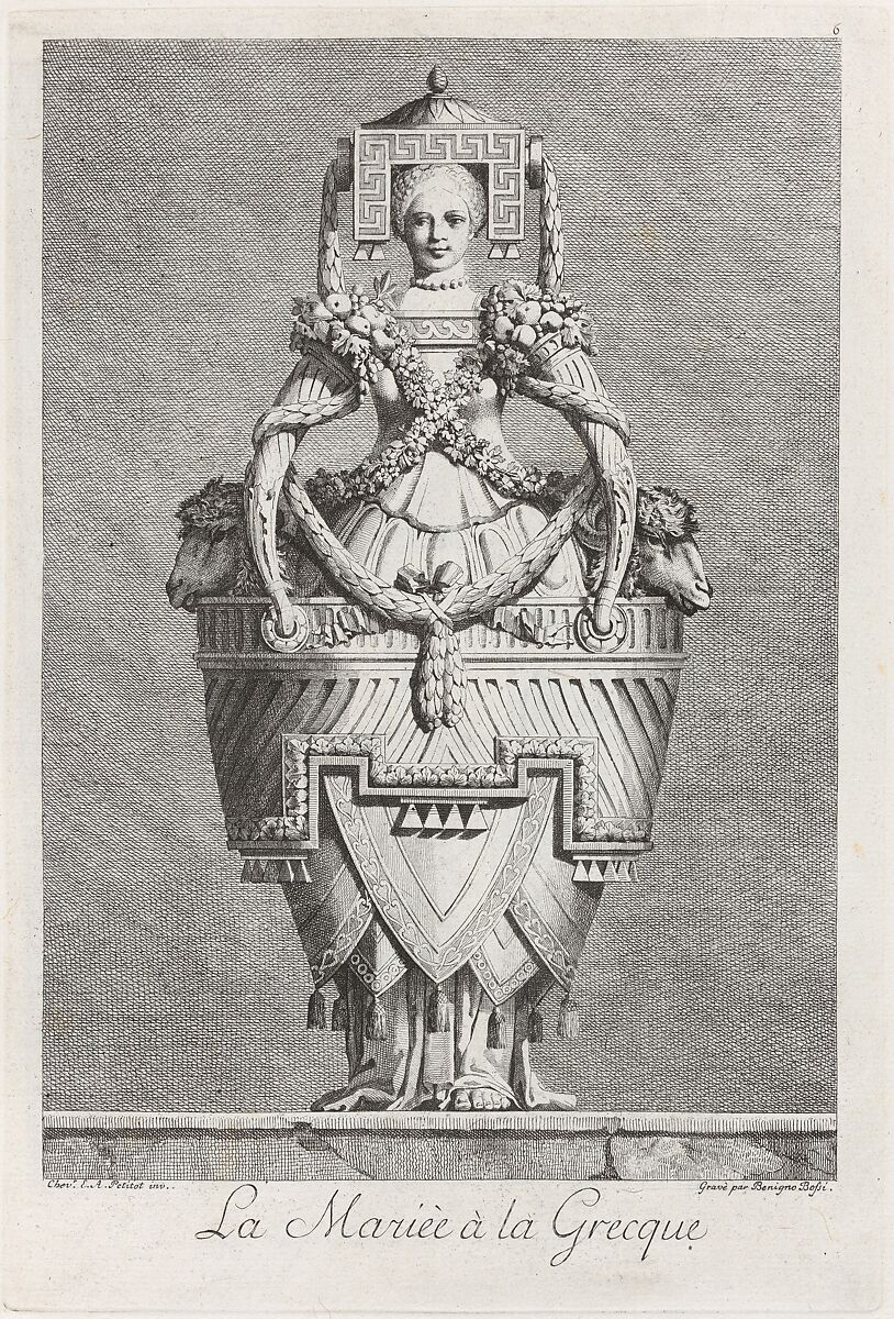 Mascarade à la Grecque; Suite des Vases; and [Cheminées], Ennemond Alexandre Petitot  French, Etching