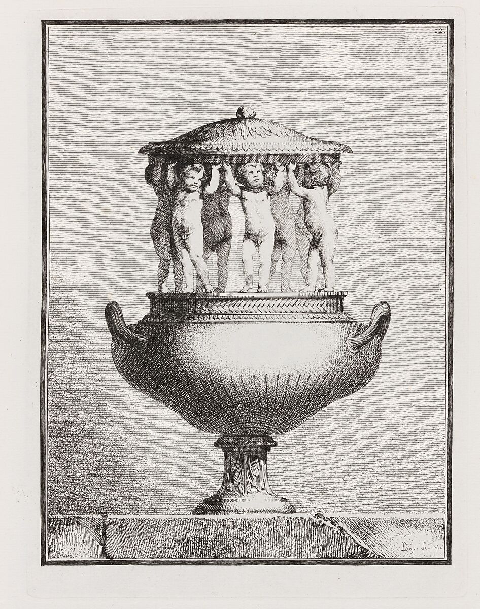 Mascarade à la Grecque; Suite des Vases; and [Cheminées], Ennemond Alexandre Petitot (French, Lyons 1727–1801 Parma), Etching