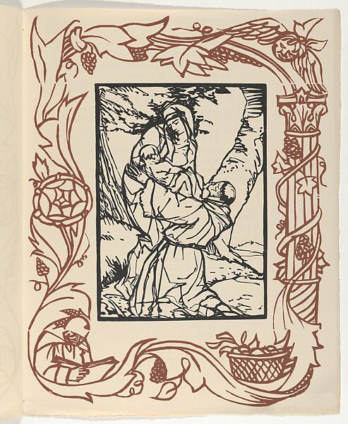 The Little Flowers of St. Francis, Emile Bernard (French, Lille 1868–1941 Paris), Woodcut, black and brown ink