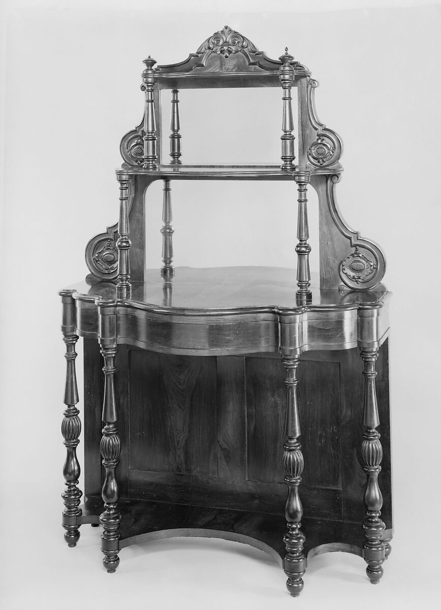 Étagère, Julius Dessoir (1801–1884), Rosewood, satinwood, American 