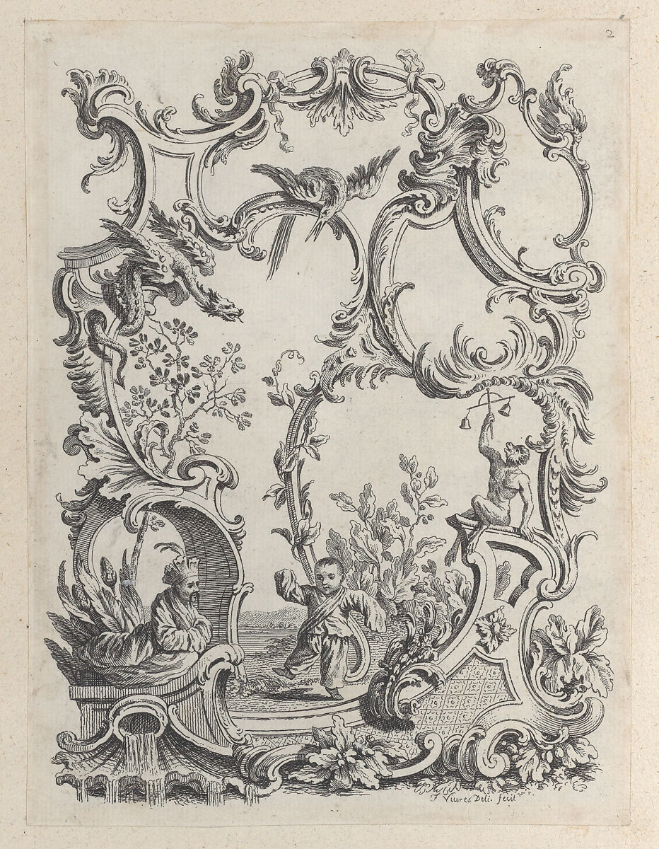 Ornaments Chinois (Bound Collection of Chinoiserie Panels), Etched, designed, and published by François Vivares (French, Saint-Jean-du-Bruel 1709–1780 London), Etching