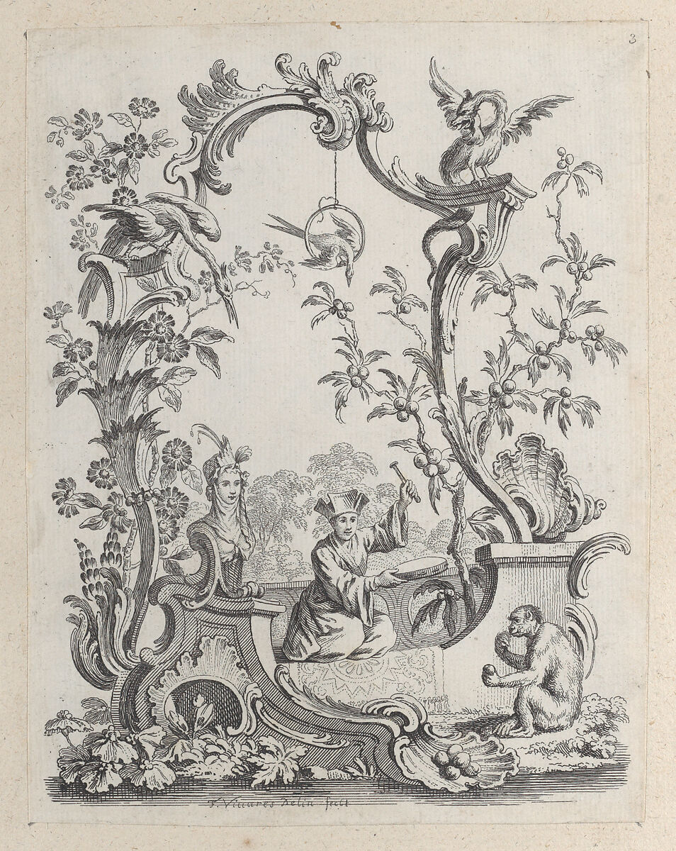 Ornaments Chinois (Bound Collection of Chinoiserie Panels), Etched, designed, and published by François Vivares (French, Saint-Jean-du-Bruel 1709–1780 London), Etching