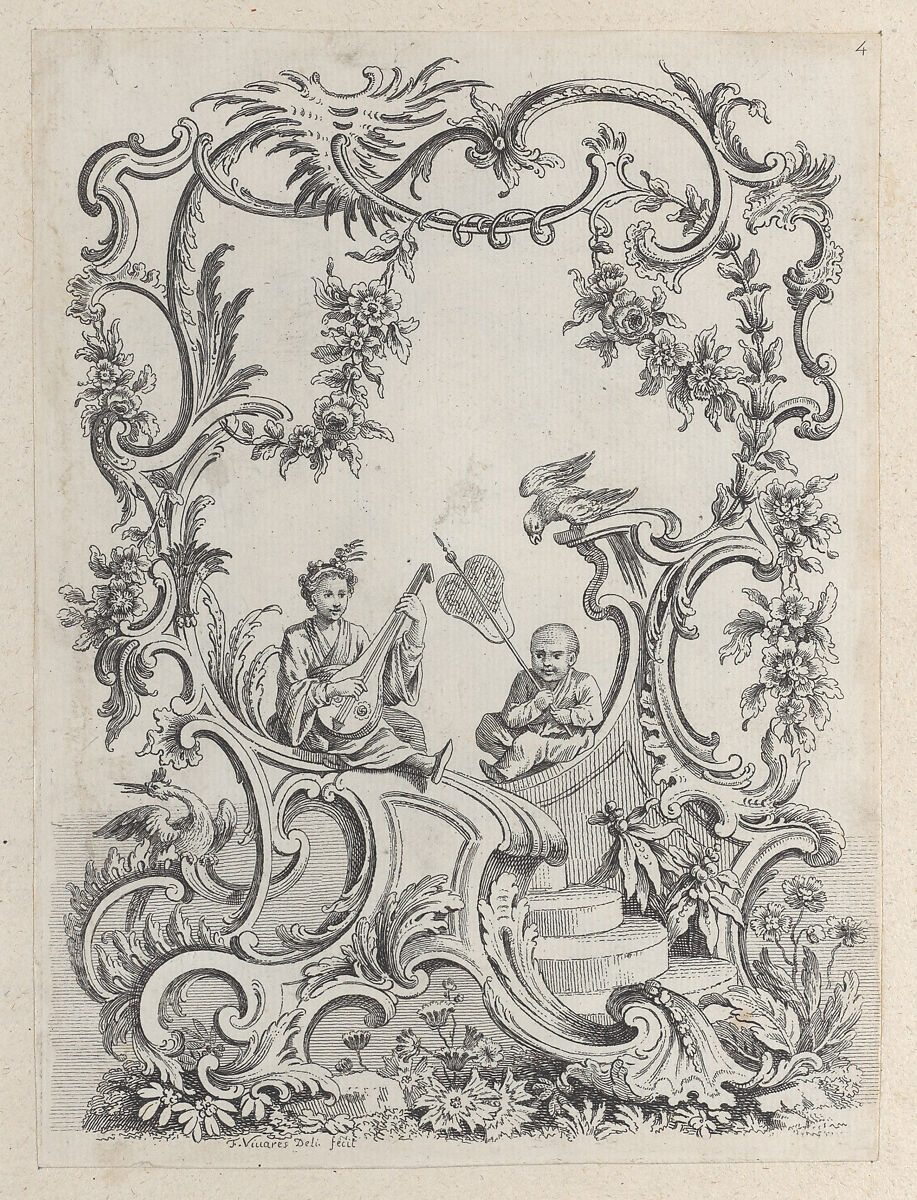 Ornaments Chinois (Bound Collection of Chinoiserie Panels), Etched, designed, and published by François Vivares (French, Saint-Jean-du-Bruel 1709–1780 London), Etching