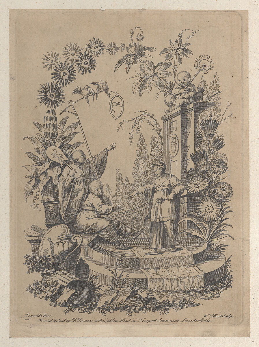 Ornaments Chinois (Bound Collection of Chinoiserie Panels), Etched, designed, and published by François Vivares (French, Saint-Jean-du-Bruel 1709–1780 London), Etching