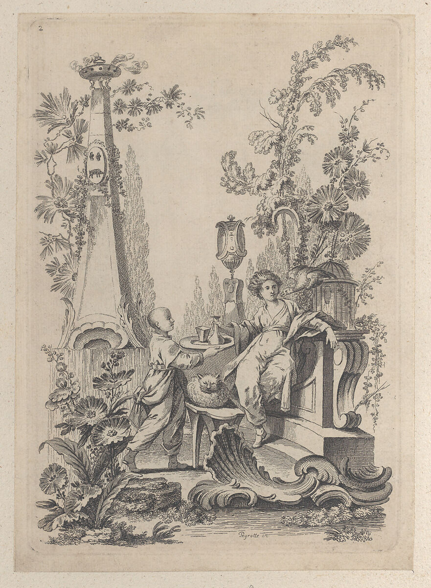 Ornaments Chinois (Bound Collection of Chinoiserie Panels), Etched, designed, and published by François Vivares (French, Saint-Jean-du-Bruel 1709–1780 London), Etching