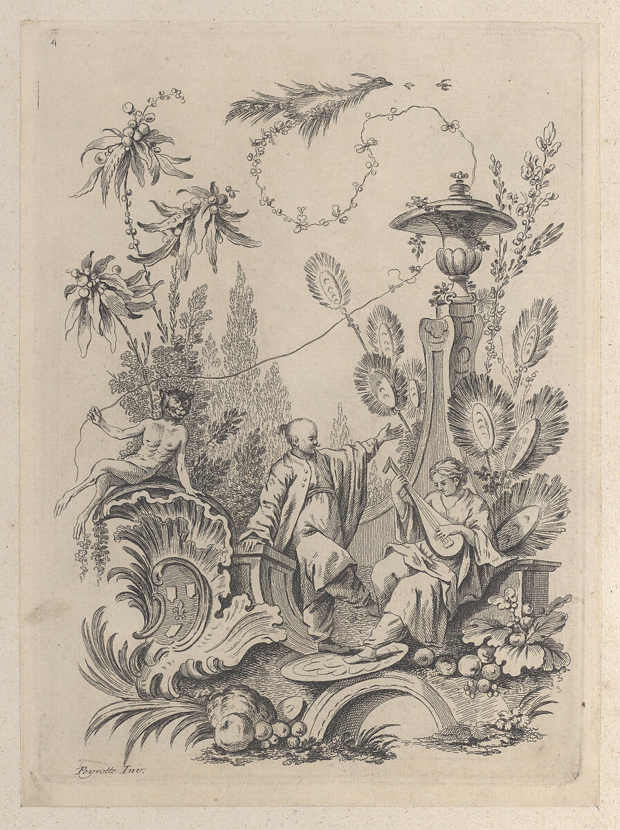 Ornaments Chinois (Bound Collection of Chinoiserie Panels), Etched, designed, and published by François Vivares (French, Saint-Jean-du-Bruel 1709–1780 London), Etching