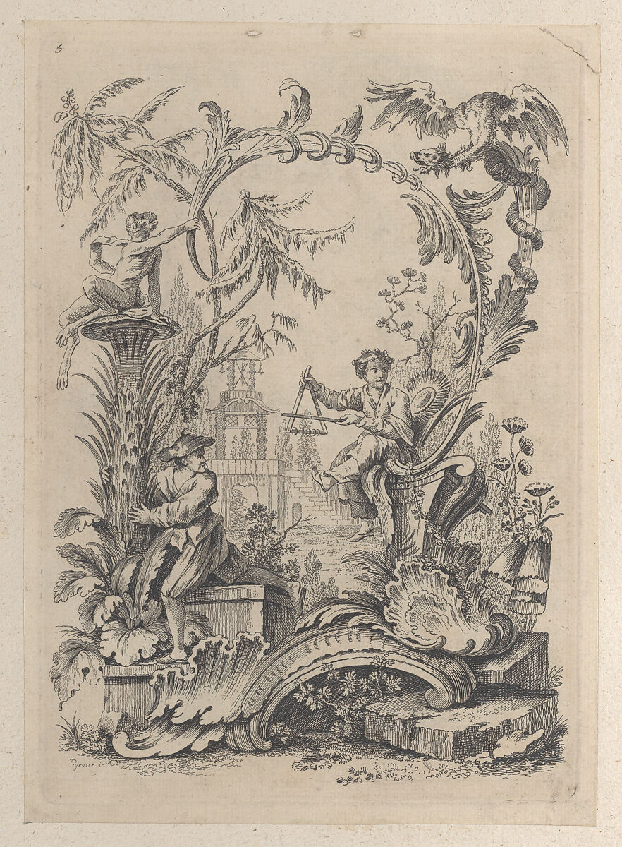 Ornaments Chinois (Bound Collection of Chinoiserie Panels), Etched, designed, and published by François Vivares (French, Saint-Jean-du-Bruel 1709–1780 London), Etching