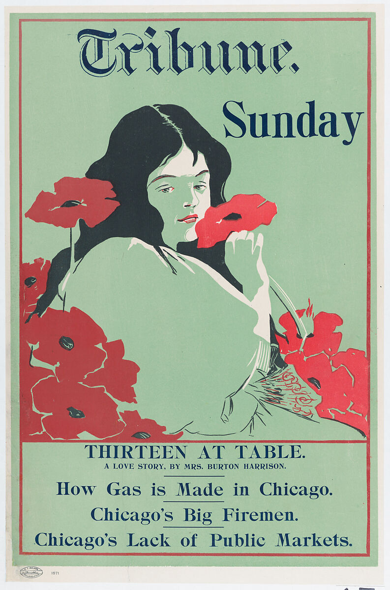 Tribune, Sunday, George Reiter Brill (American, Pittsburgh, Pennsylvania 1867–1918 Florida), Lithograph 