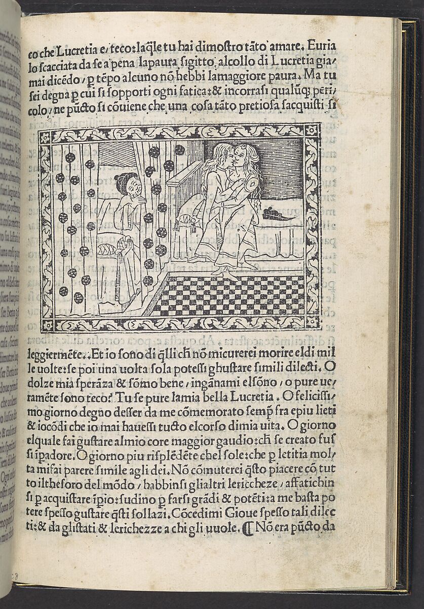 Storia di due amanti (Tale of Two Lovers), Enea Silvio Piccolomini (Italian, Corsignano near Siena 1405–1464 Ancona), Printed book with woodcut illustrations