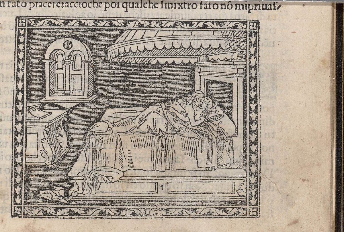 Storia di due amanti (Tale of Two Lovers), Enea Silvio Piccolomini (Italian, Corsignano near Siena 1405–1464 Ancona), Printed book with woodcut illustrations