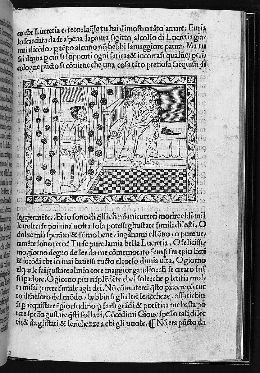Storia di due amanti (Tale of Two Lovers), Enea Silvio Piccolomini (Italian, Corsignano near Siena 1405–1464 Ancona), Printed book with woodcut illustrations