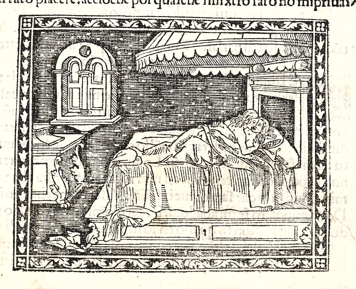 Storia di due amanti (Tale of Two Lovers), Enea Silvio Piccolomini (Italian, Corsignano near Siena 1405–1464 Ancona), Printed book with woodcut illustrations