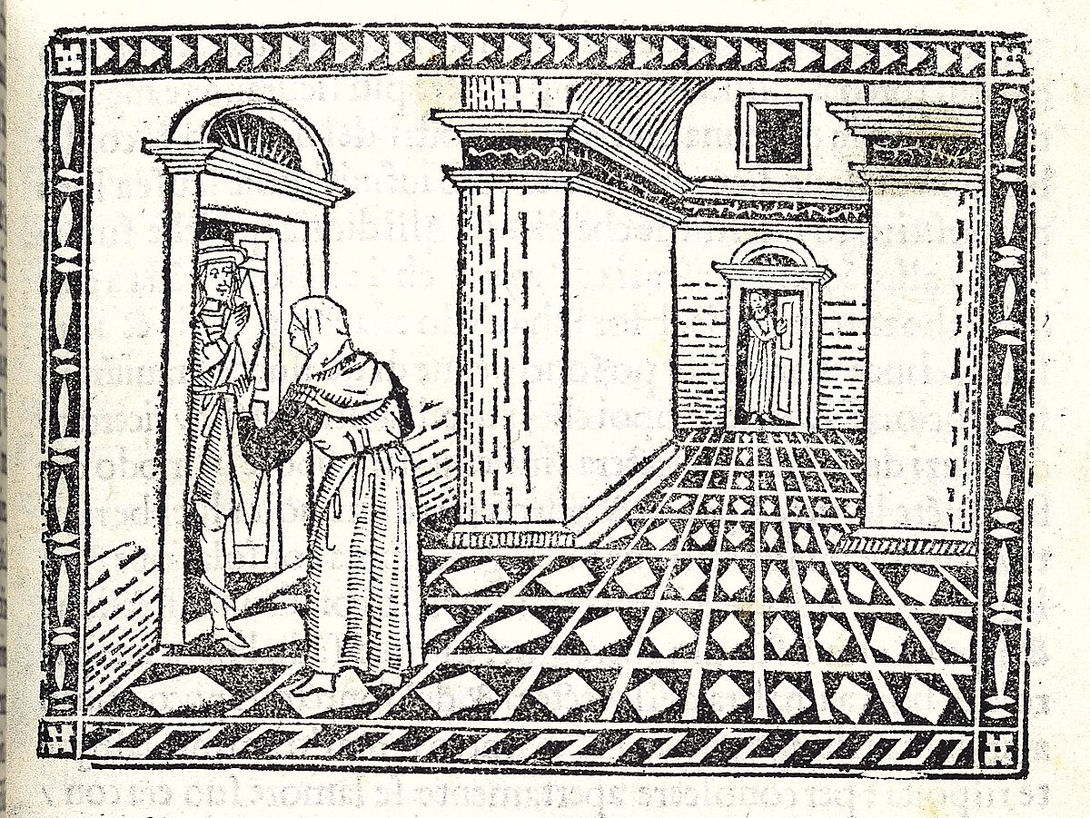 Storia di due amanti (Tale of Two Lovers), Enea Silvio Piccolomini (Italian, Corsignano near Siena 1405–1464 Ancona), Printed book with woodcut illustrations