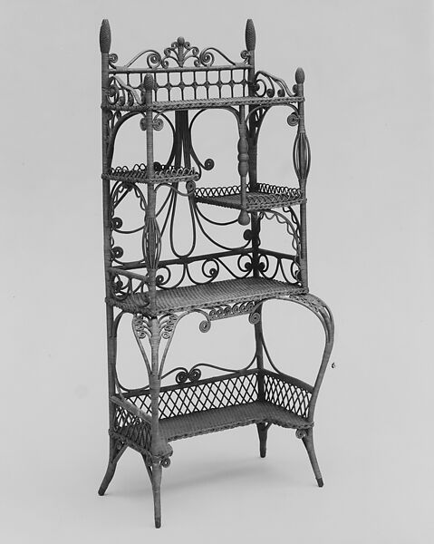 Étagère, Heywood Brothers and Wakefield Company (American, 1897–1921), Wicker, wood, American 