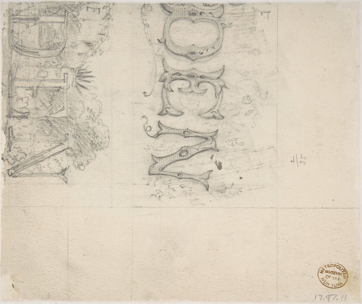 Fishey Flies and Fly Fishes (recto); Typeface Designs (verso), John Leech (British, London 1817–1864 London), Watercolor, pen and brown ink, over graphite