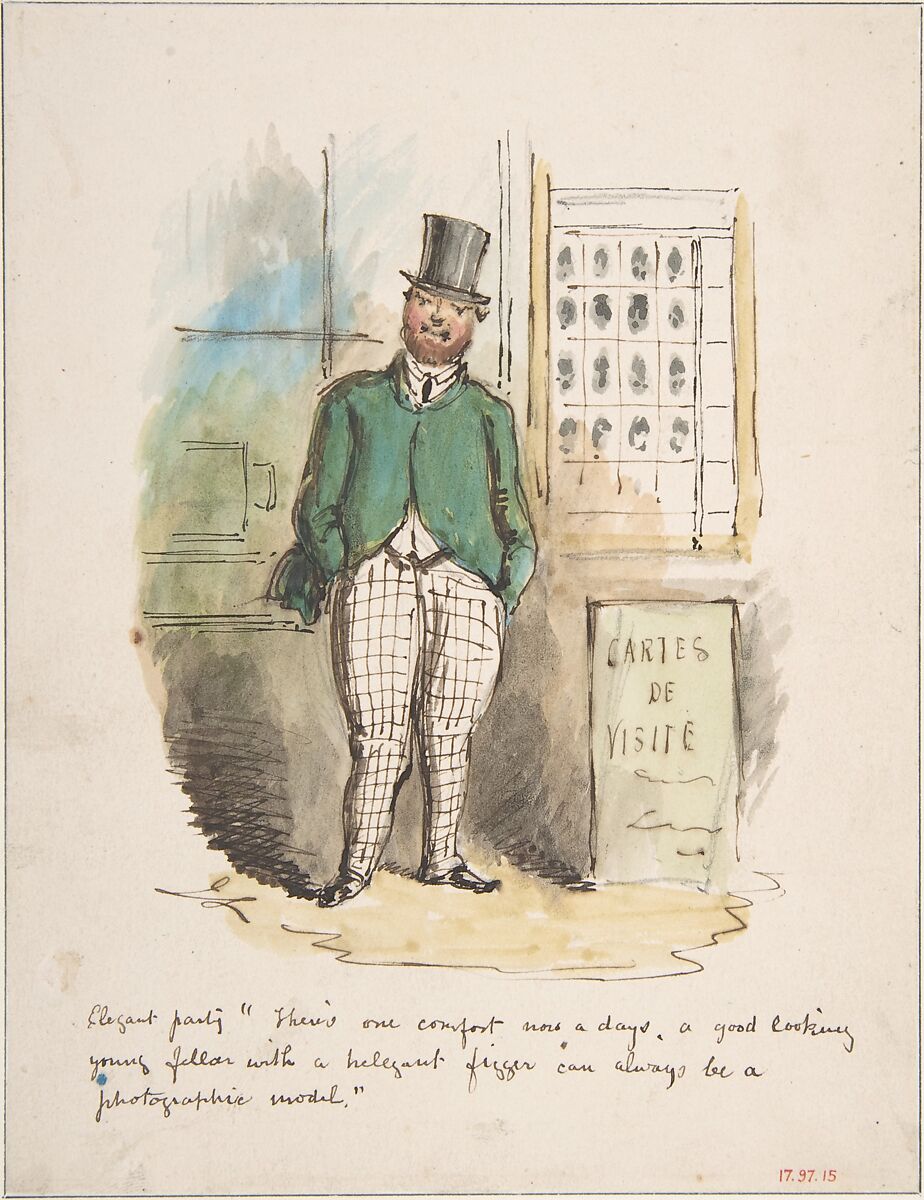 Comic Sketch, John Leech (British, London 1817–1864 London), Watercolor, pen and brown ink, over graphite 