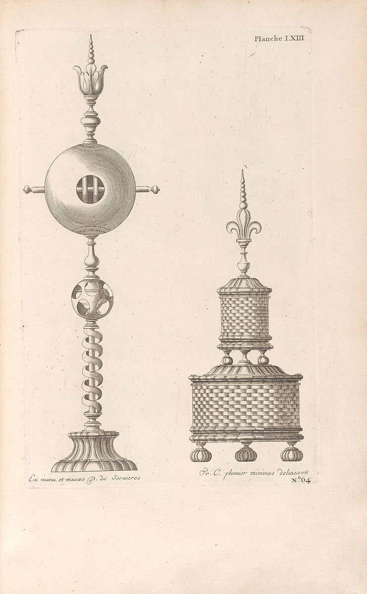 L'Art de Tourner, ou de faire en perfection toutes sortes d'ouvrages au tour, Written by Charles Plumier, Engraving