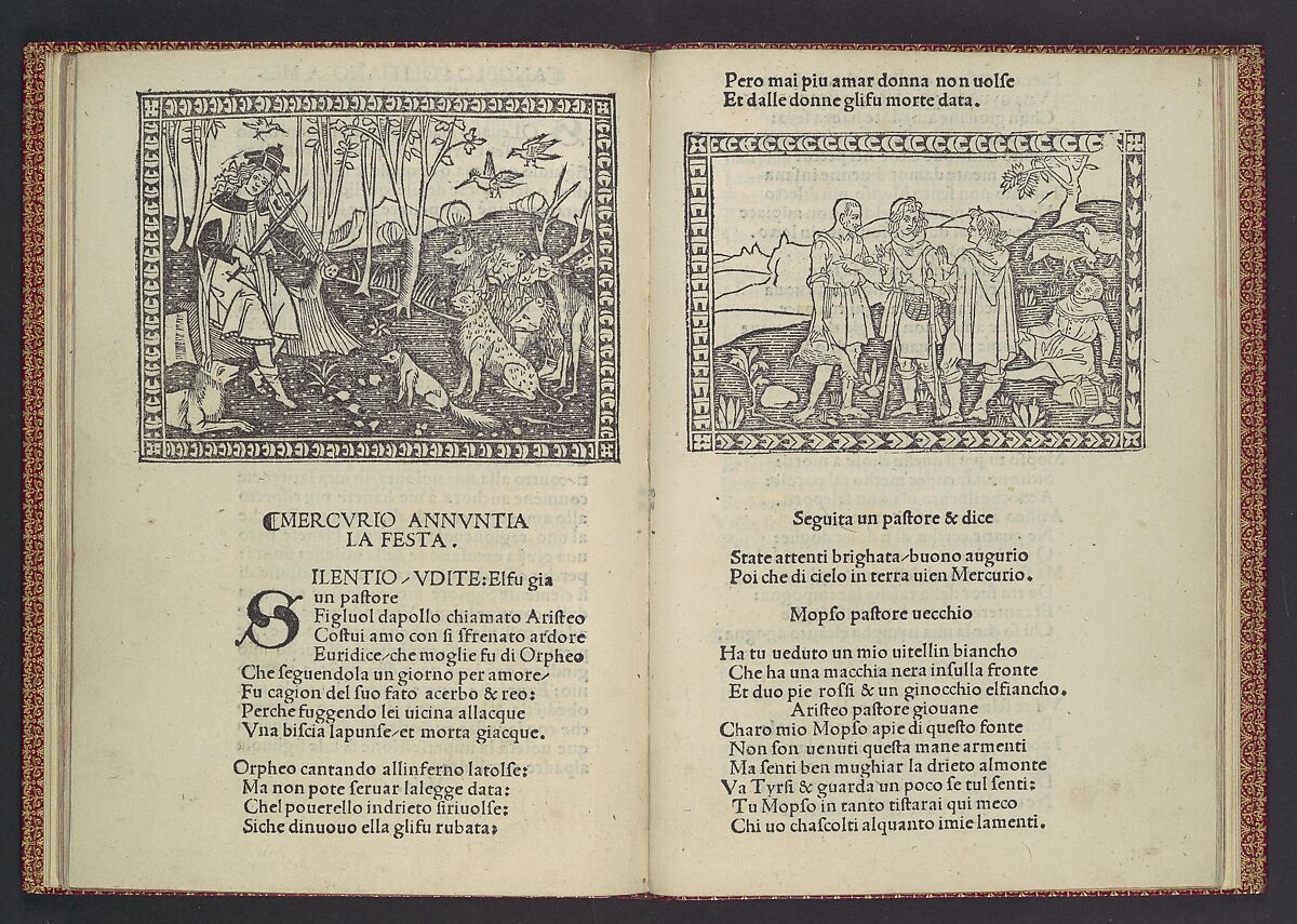 La Giostra di Giuliano de Medici..., Angelo Poliziano (Italian, Montepulciano 1454–1494 Florence), Printed book with woodcut illustrations
