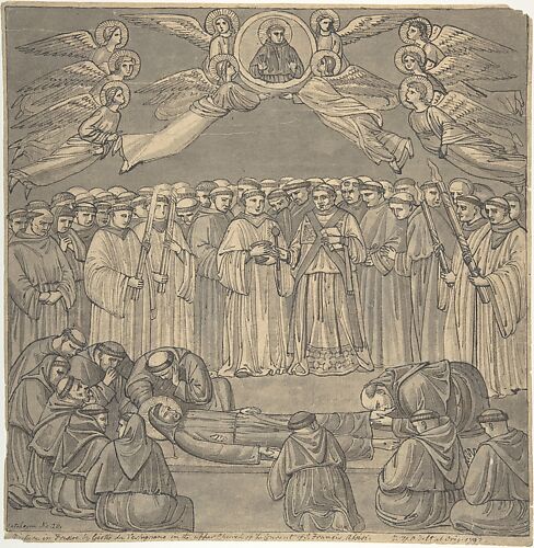 Death of St. Francis, after Giotto, upper Church San Francesco, Assisi