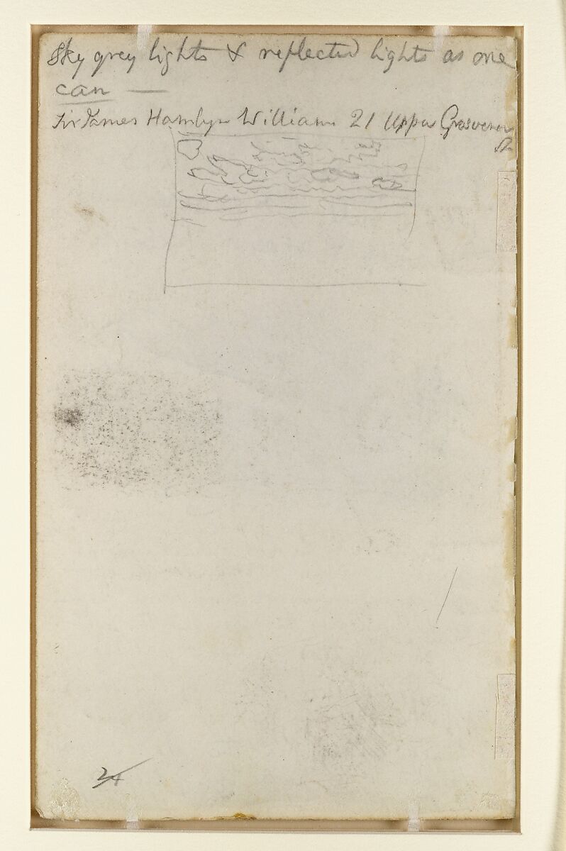 Page from a sketchbook, Samuel Palmer (British, London 1805–1881 Redhill, Surrey), Graphite
