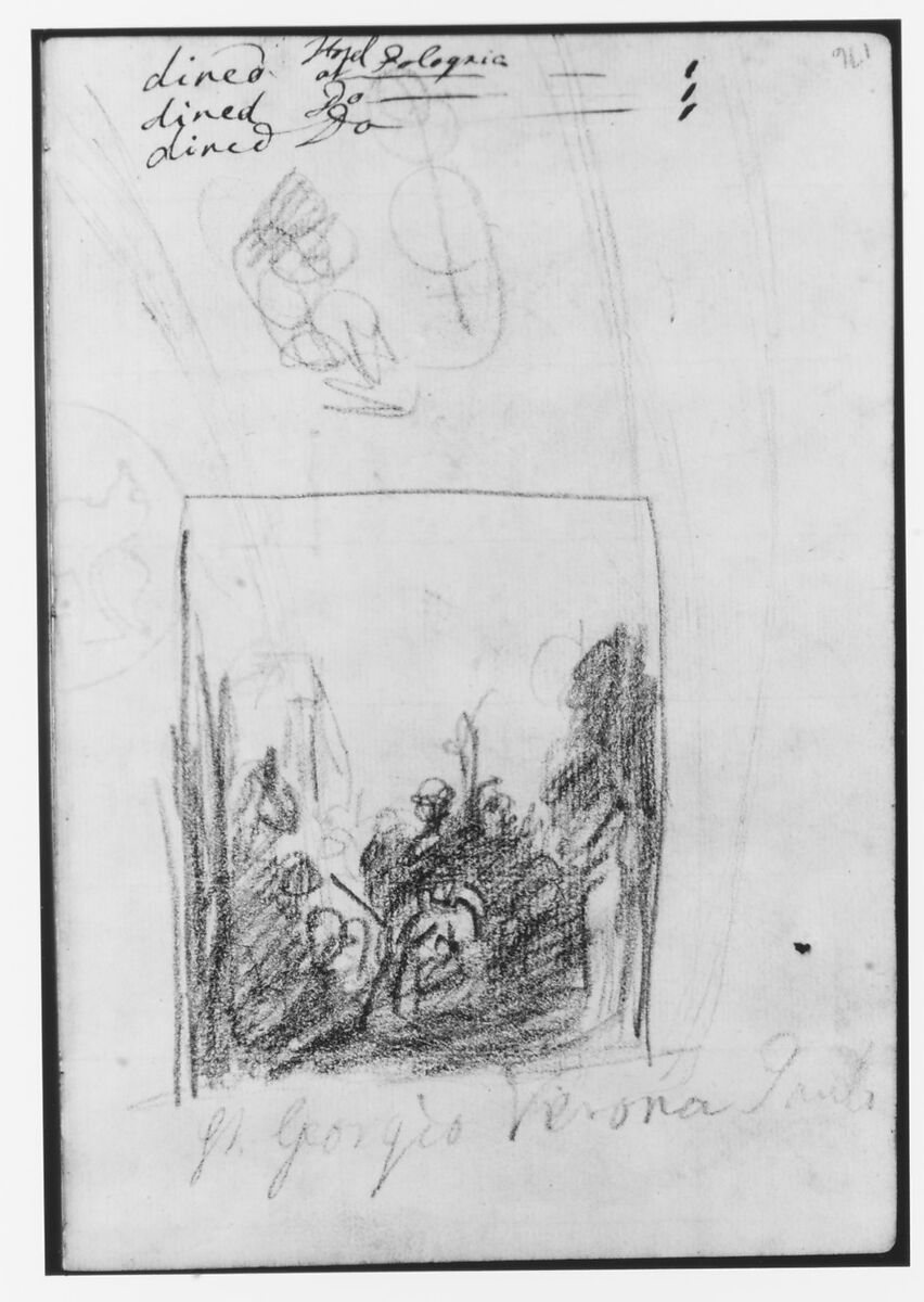 Sketchbook, Italy, Sir Joshua Reynolds (British, Plympton 1723–1792 London), Graphite, black chalk, pen and brown ink