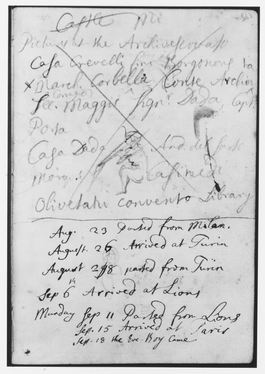 Sketchbook, Italy, Sir Joshua Reynolds (British, Plympton 1723–1792 London), Graphite, black chalk, pen and brown ink