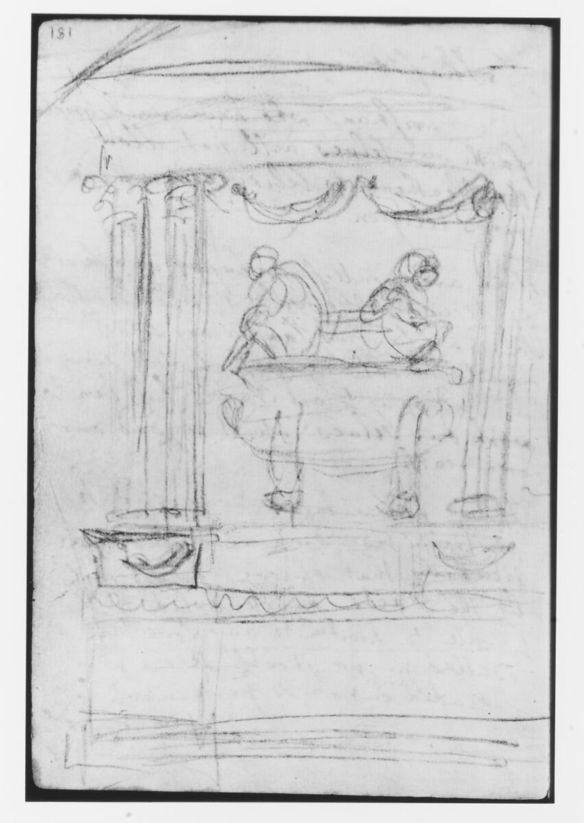 Sketchbook, Italy, Sir Joshua Reynolds (British, Plympton 1723–1792 London), Graphite, black chalk, pen and brown ink