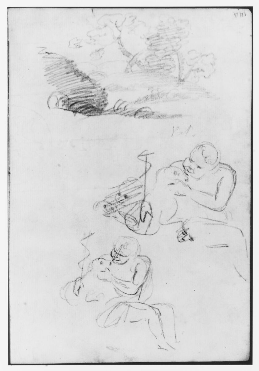 Sketchbook, Italy, Sir Joshua Reynolds (British, Plympton 1723–1792 London), Graphite, black chalk, pen and brown ink
