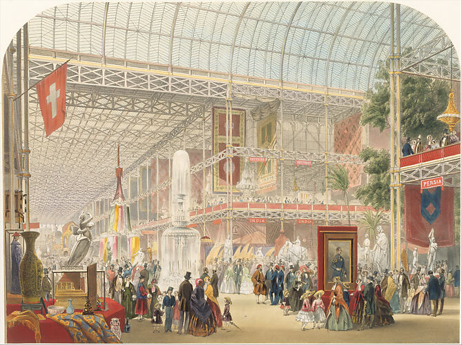 CRYSTAL PALACE GLASS GREAT VICTORIAN LONDON Poster Painting Exhibition Canvas