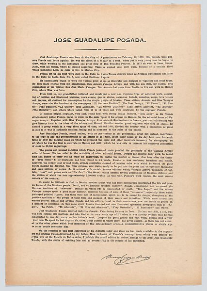 'José Guadalupe Posada: 36 Grabados' (Mexico, 1943), José Guadalupe Posada (Mexican, Aguascalientes 1852–1913 Mexico City)