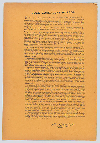 'José Guadalupe Posada: 36 Grabados' (Mexico, 1943), José Guadalupe Posada (Mexican, Aguascalientes 1852–1913 Mexico City)