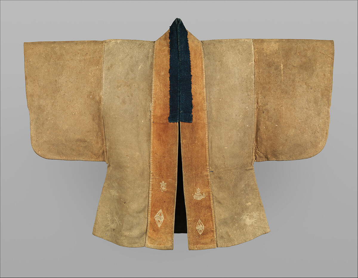 Surcoat (<i>Jinbaori</i>), Leather, textile, Japanese 