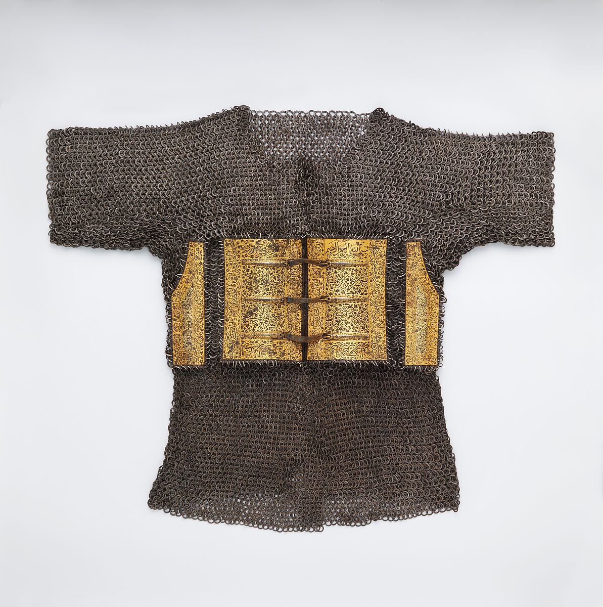 Shirt of Mail and Plate of Emperor Shah Jahan (reigned 1624–58), Steel, iron, gold, leather, Indian