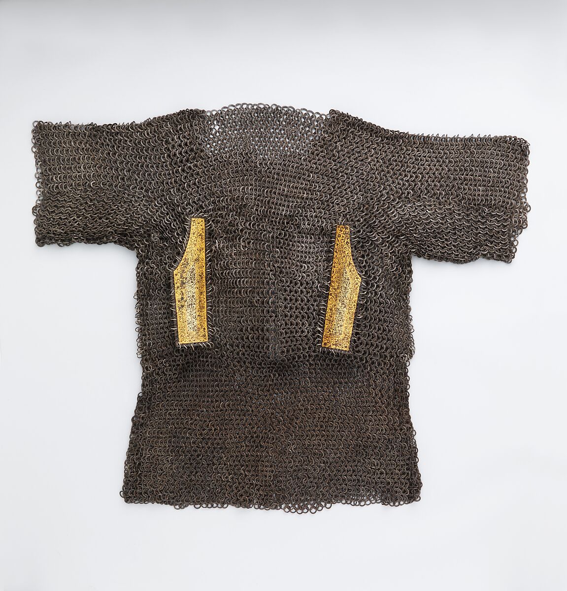 Shirt of Mail and Plate of Emperor Shah Jahan (reigned 1624–58), Steel, iron, gold, leather, Indian