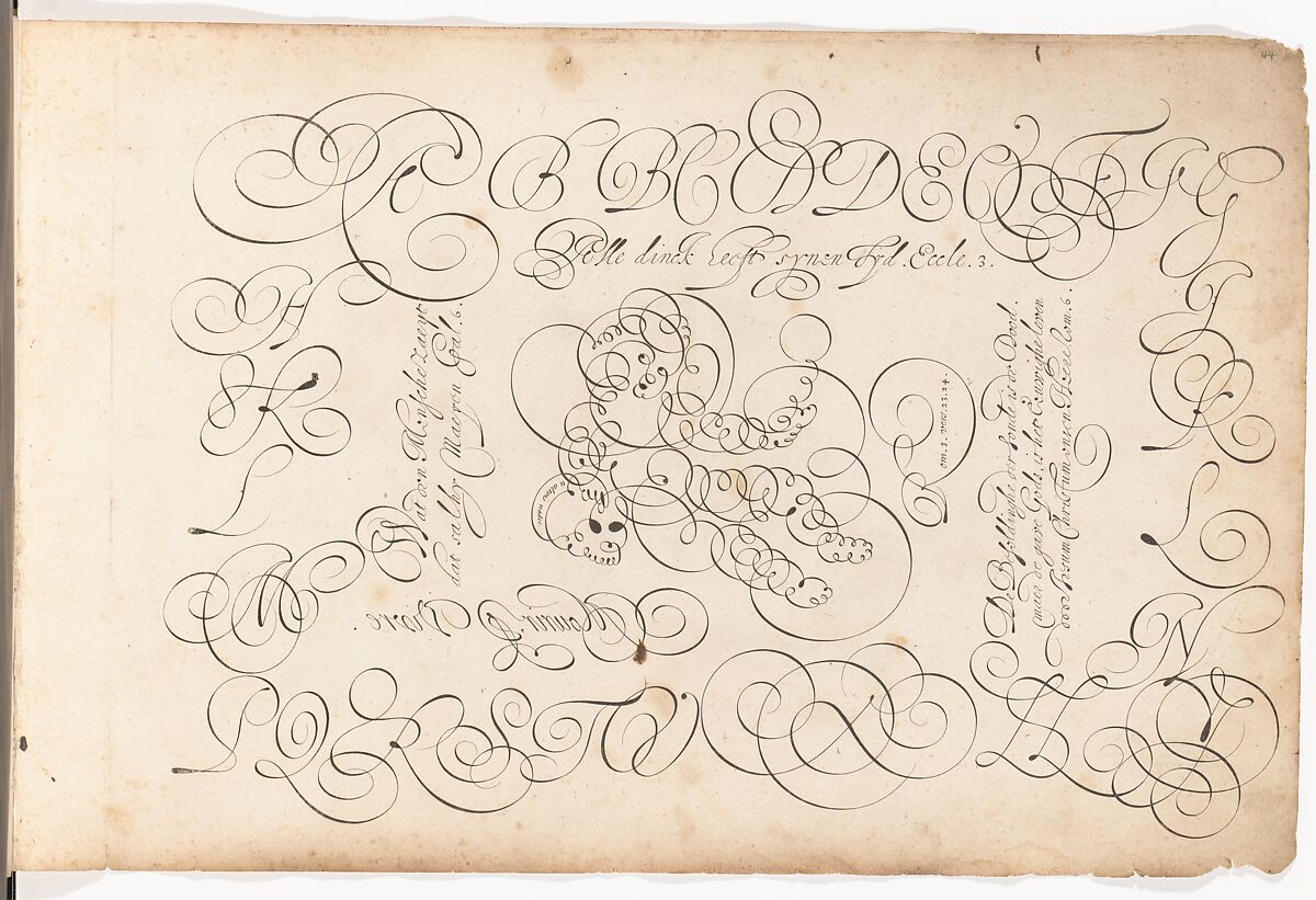 T'Magazin oft Pac-huys der Loffelÿcker Penn-const (The Store Room or Ware House of the Praiseworthy Art of the Pen), David Roelands (Netherlandish, active 17th century), plates: etching, woodcut