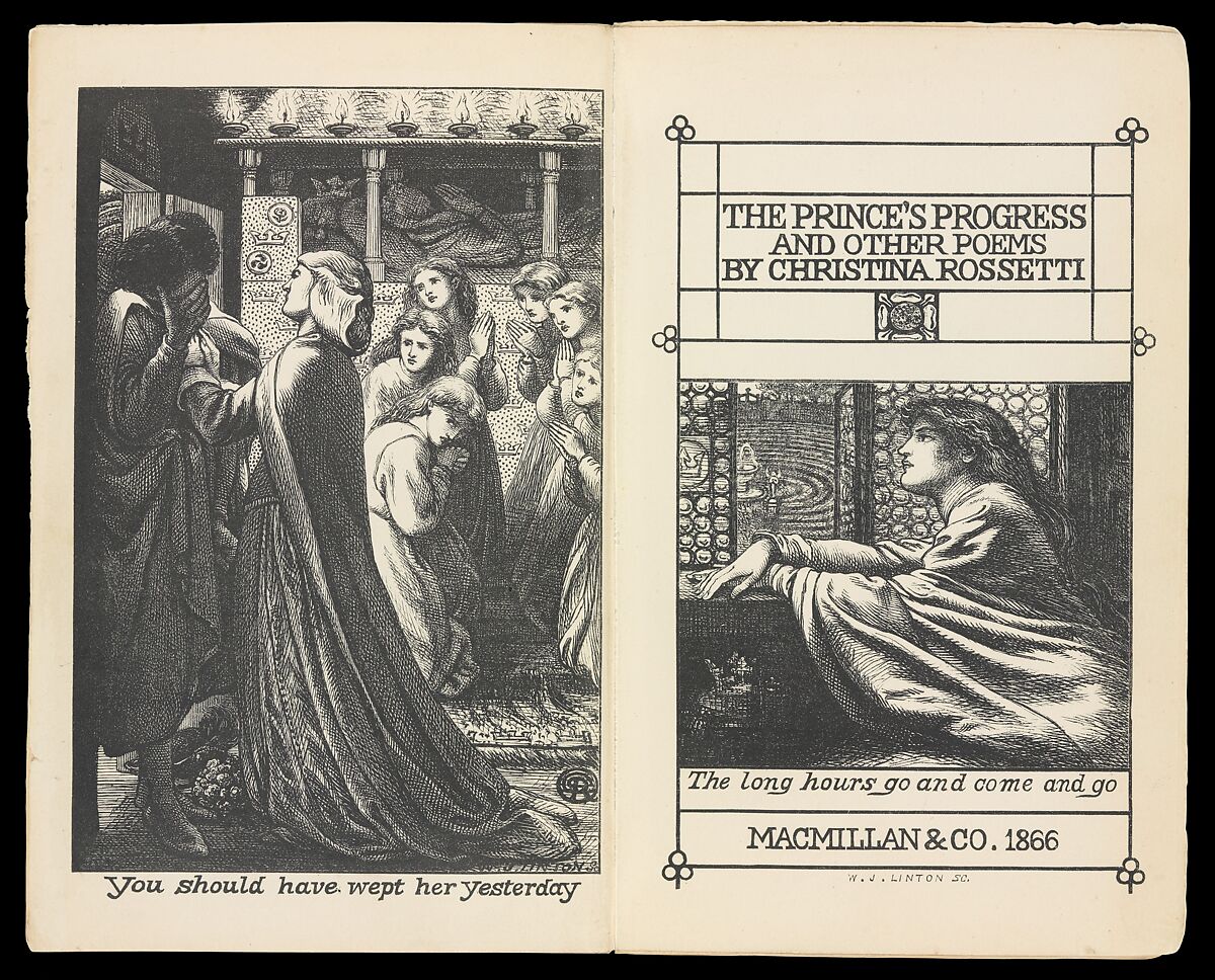 The Prince's Progress, and Other Poems, Christina Georgina Rossetti (British, London 1830–1894 London), Illustrations: wood engraving 