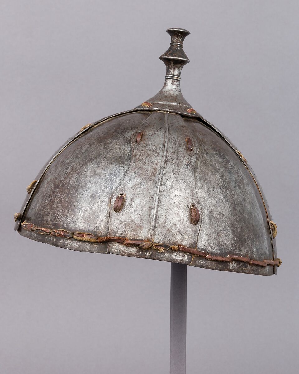 Eight-Plate Helmet, Iron, leather, Tibetan