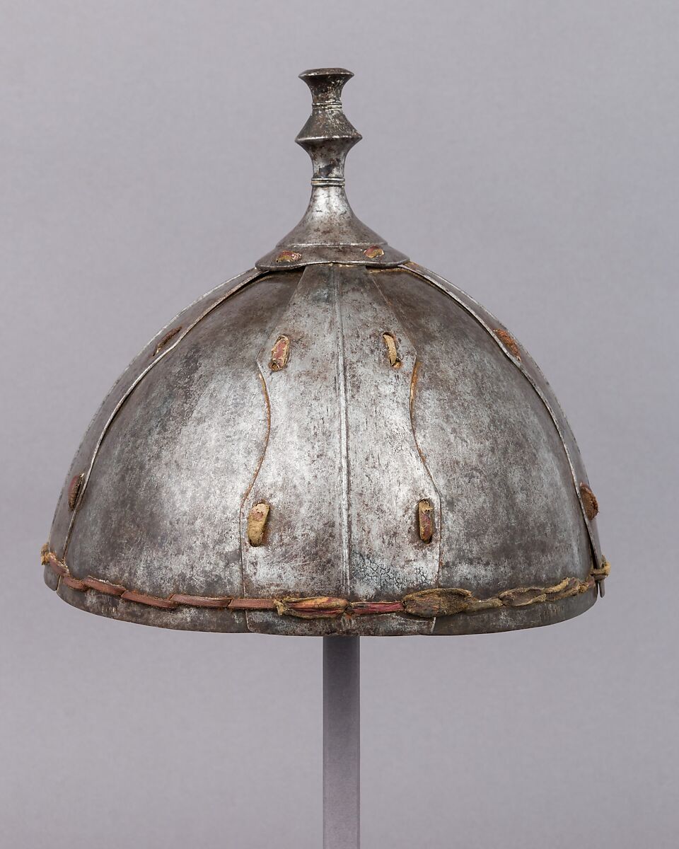 Eight-Plate Helmet, Iron, leather, Tibetan
