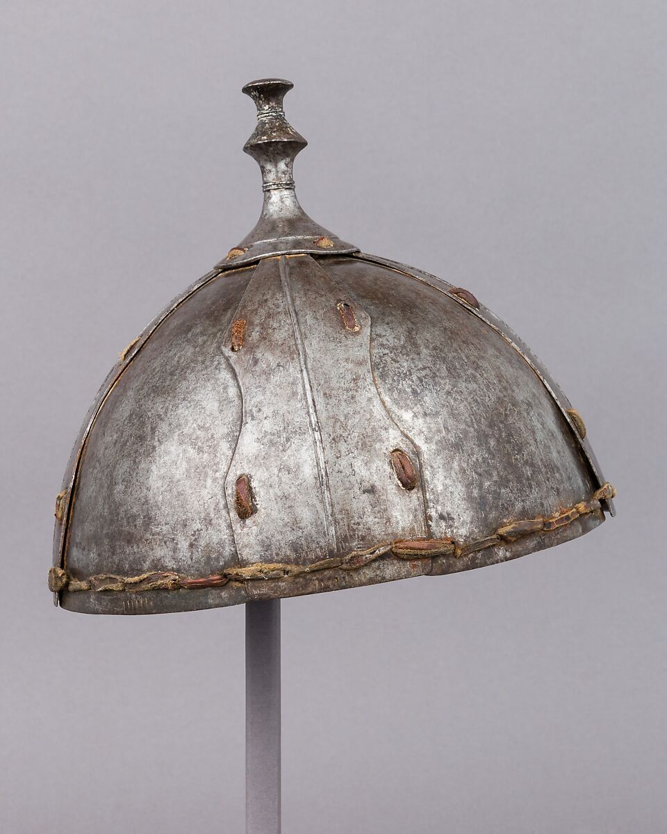 Eight-Plate Helmet, Iron, leather, Tibetan