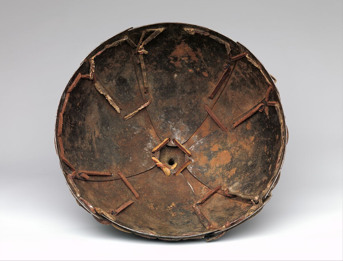 Eight-Plate Helmet, Iron, leather, Tibetan