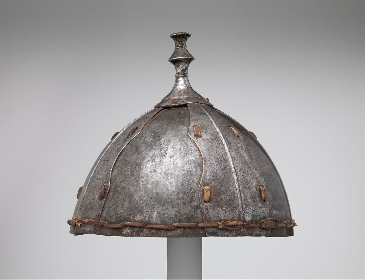 Eight-Plate Helmet, Iron, leather, Tibetan 