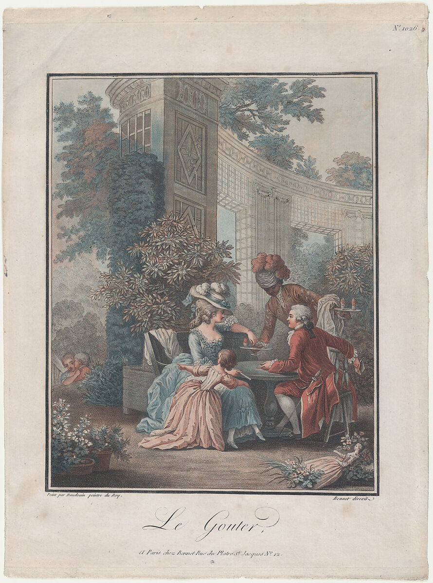 The Snack, Louis Marin Bonnet (French, Paris 1736–1793 Saint-Mandé, Val-de-Marne), Stipple and wash manner 