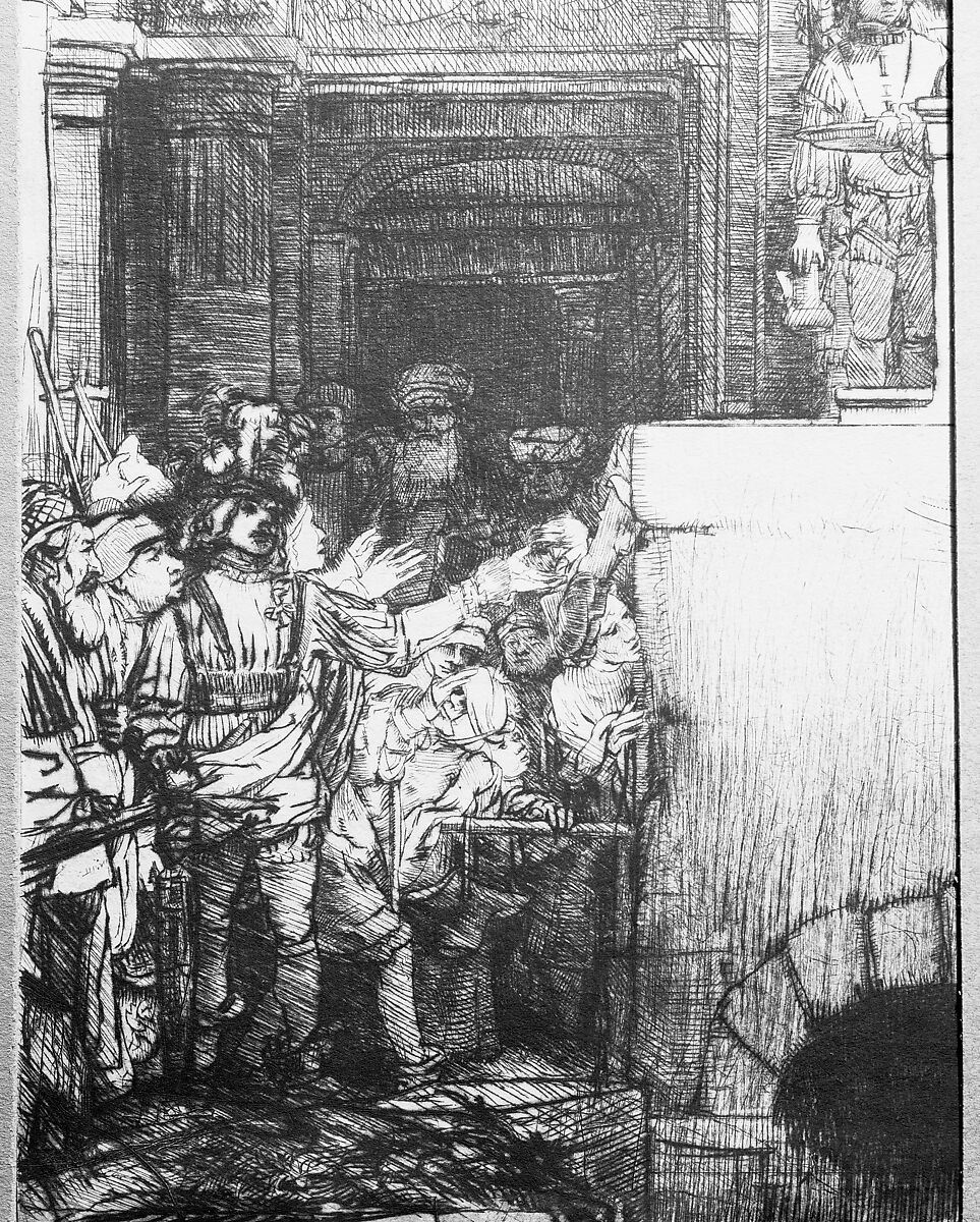 Christ Presented to the People, Rembrandt (Rembrandt van Rijn) (Dutch, Leiden 1606–1669 Amsterdam), Drypoint; eighth state of eight