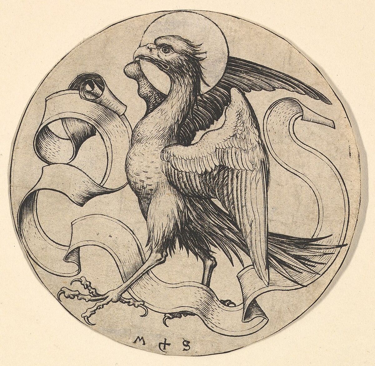 The Eagle of Saint John, Martin Schongauer (German, Colmar ca. 1435/50–1491 Breisach), Engraving 