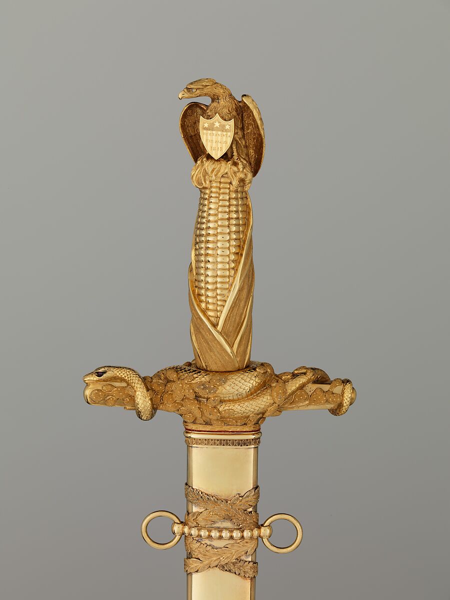 Congressional Presentation Sword and Scabbard of Major General John E. Wool (1784–1869), Samuel Jackson (American, Baltimore, active 1833–70), Steel, gold, brass, diamonds, rubies, American, probably Baltimore
