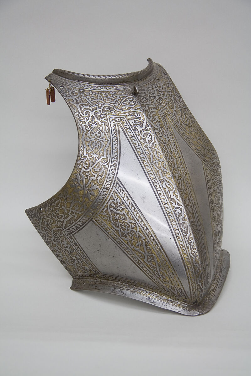 Breastplate from an Armor of Francesco Maria II della Rovere (1548–1631), Duke of Urbino, Steel, gold, Italian, probably Milan