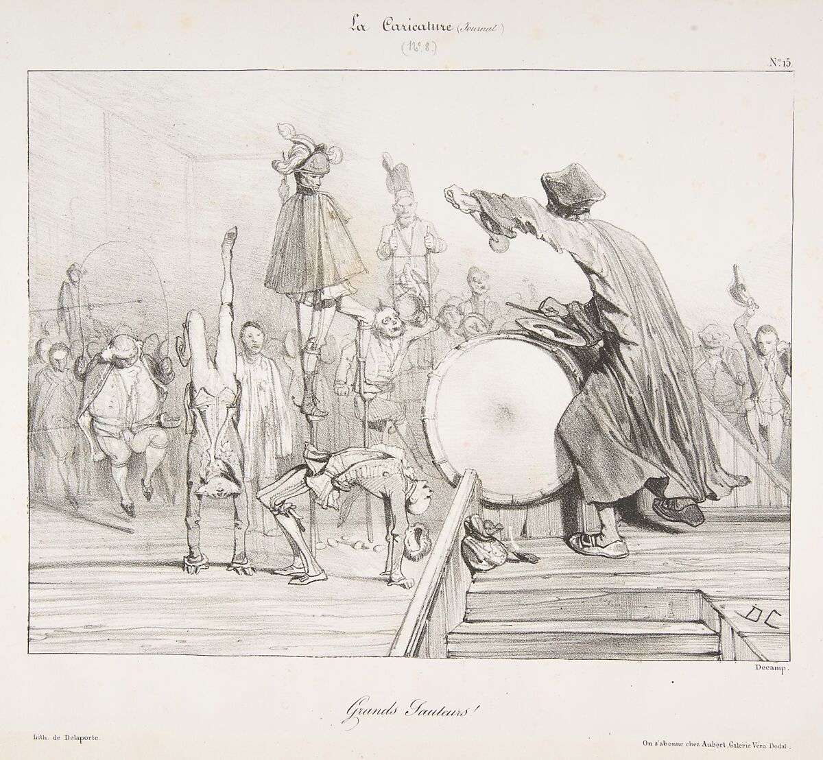 Grands Sauteurs!, from "La Caricature", Alexandre-Gabriel Decamps (French, Paris 1803–1860 Fontainebleau), Lithograph 