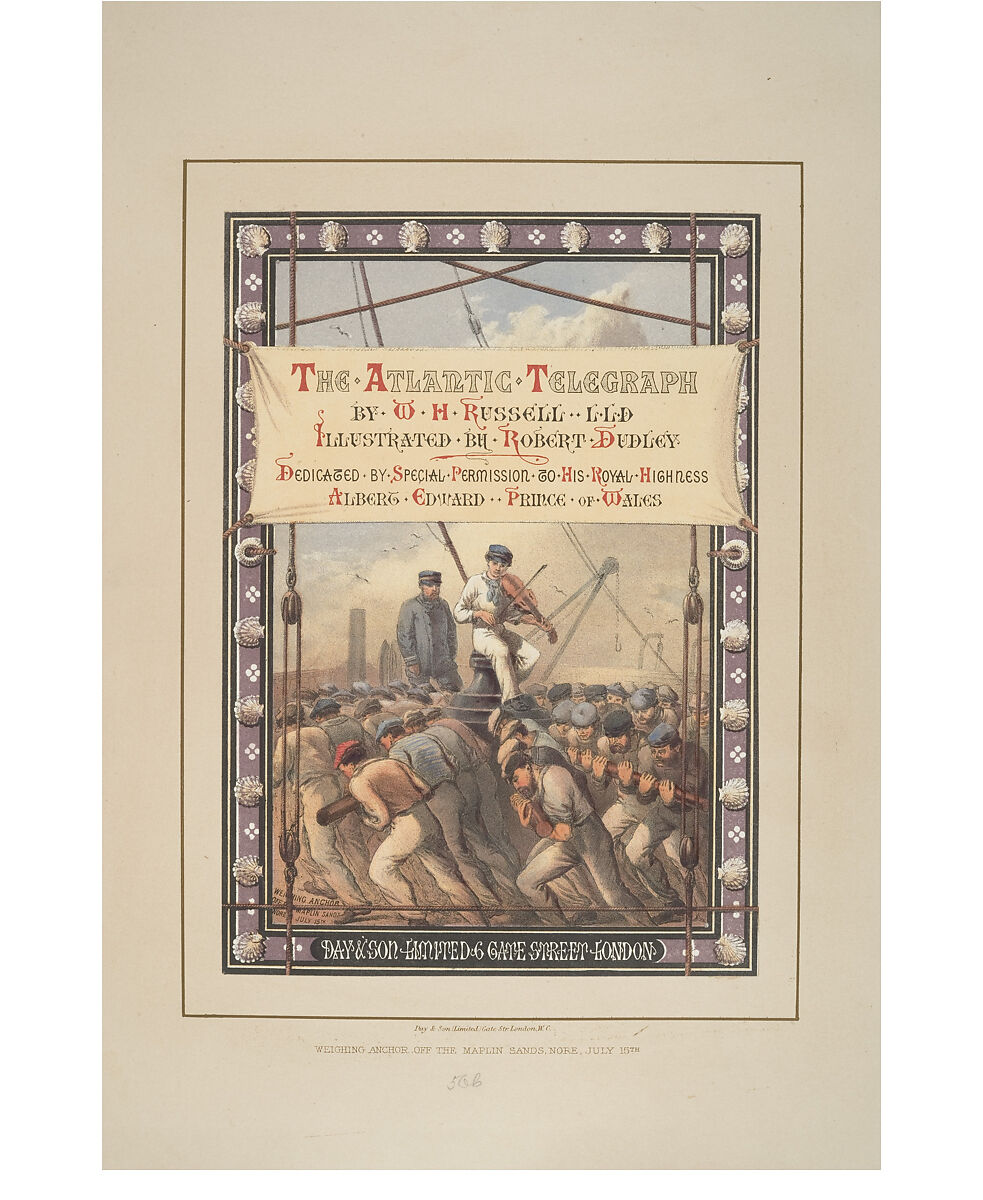 The Atlantic Telegraph, Sir William Howard Russell (Irish, Tallaght, Dublin 1820–1907 London), Illustrations: color lithographs